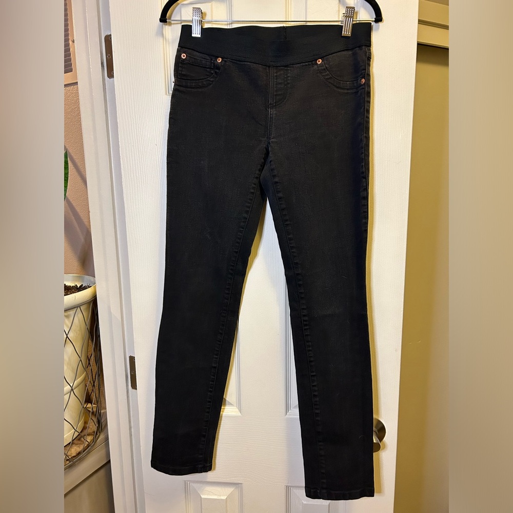 INC International Concepts Black Skinny Stretch Slim Fitted Sexy Jean Elastic 4